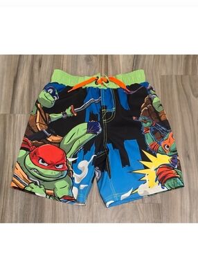 Teenage Mutant Ninja Turtles Boys Swim Trunks Size 8 Nickelodeon Graphic Shorts